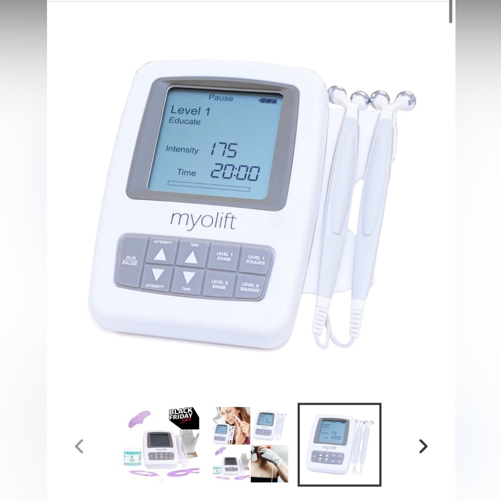 Myolift micro current device. With gloves, eye mask, etc.
